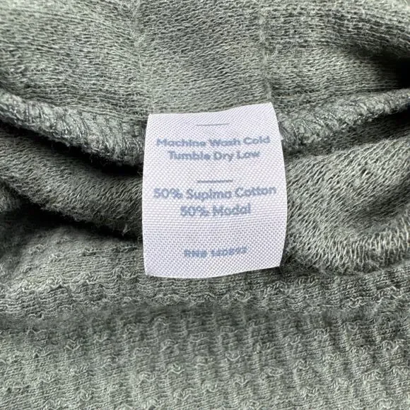 Marine Layer Hoodie Mens XL Green Waffle Knit Hiking Pullover - Picture 5 of 7